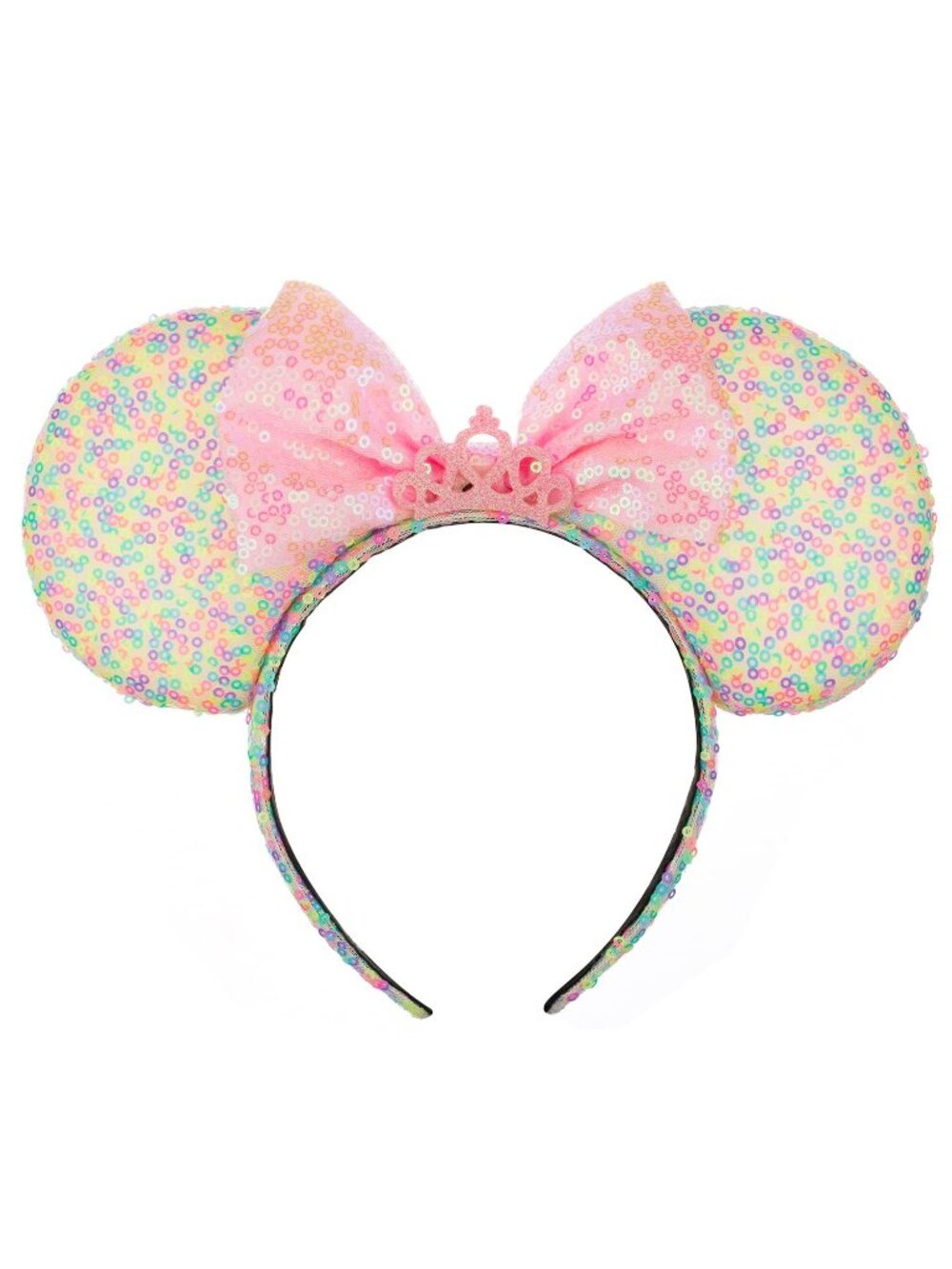 Women Rainbow Shiny Bow Mickey Mouse Hair Headband For Cosplay